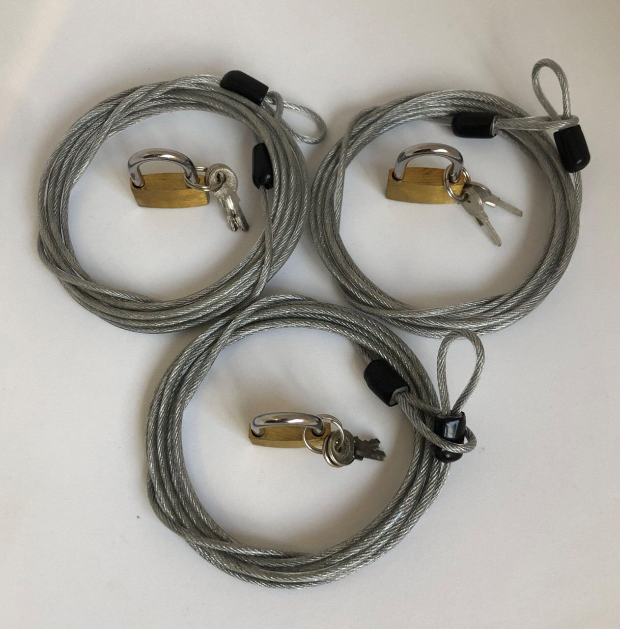 Steel Cable Lock for outdoor items (3 pack)