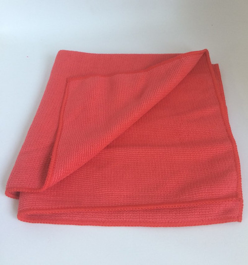 Seamless Pearl Weave Microfibre (Red) 40x40cm    10 PACK