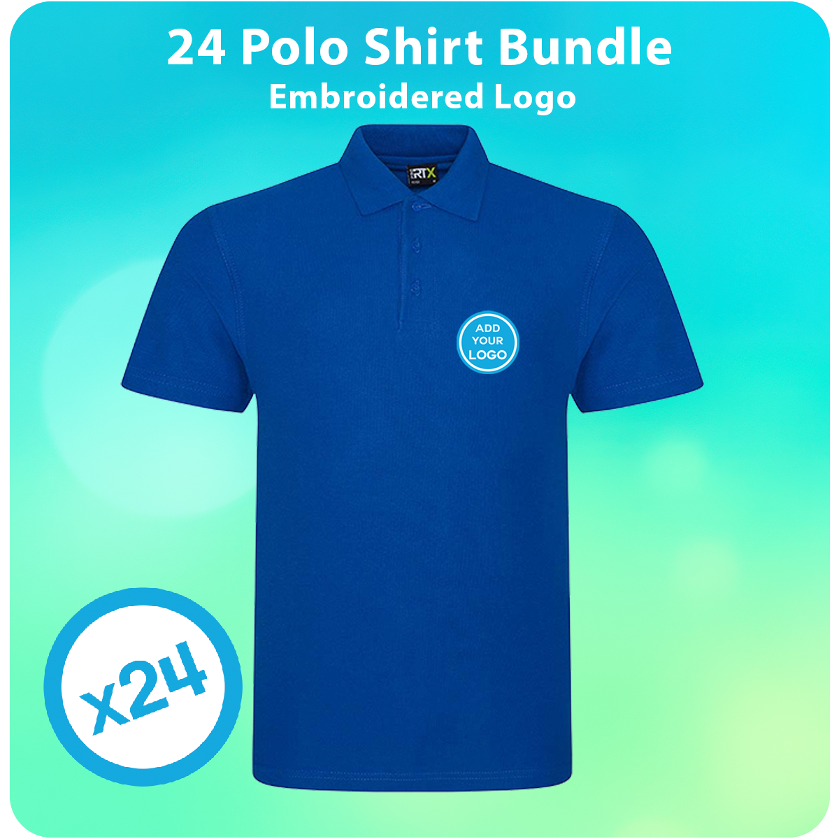24 RTX Pro Piqué Polo Shirt with Embroidery - Bundle - DS Screen
