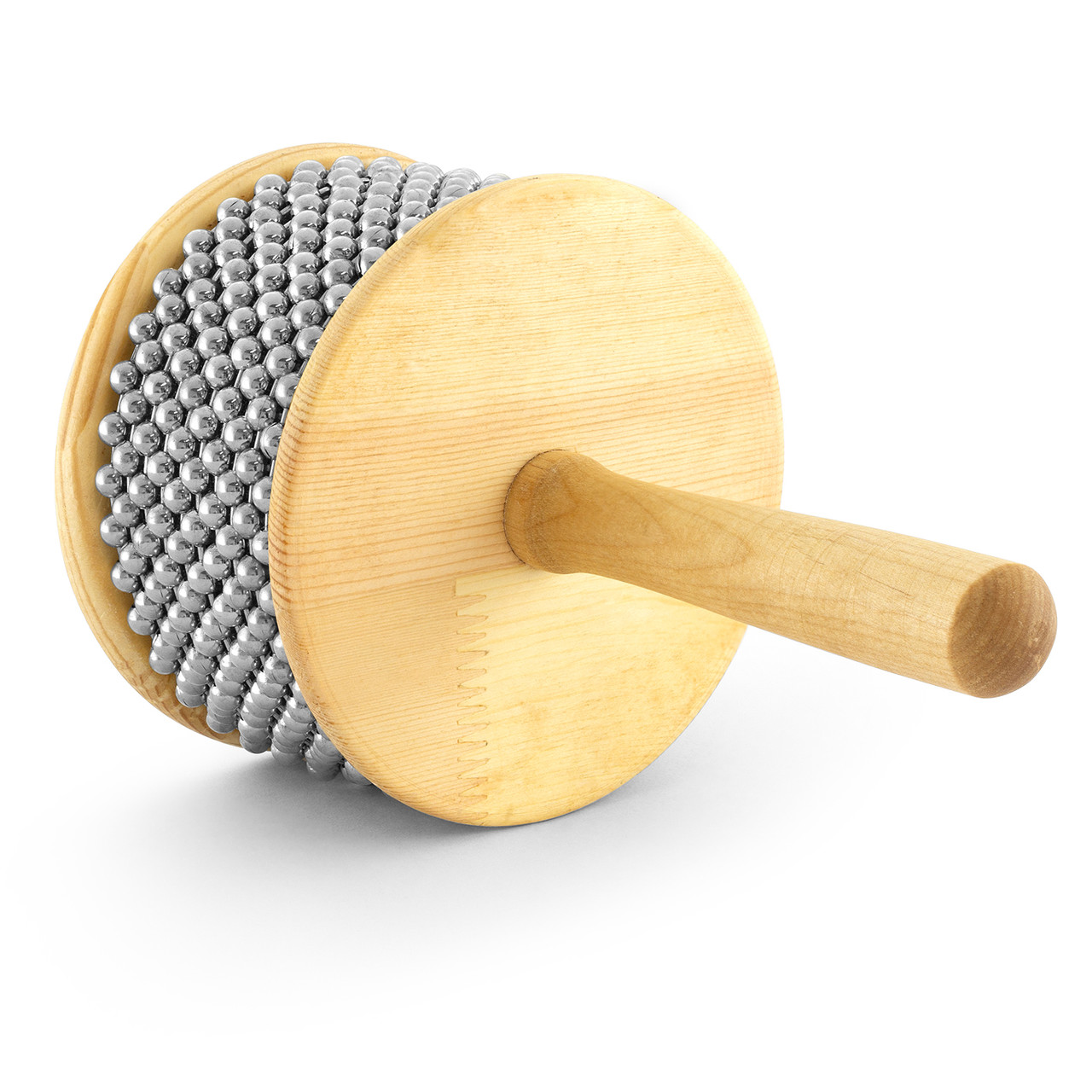Tiger Large Wooden Cabasa/Afuche - Steel Ball Chains, Latin