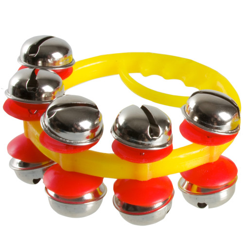 TIGER BEL14-CL Sleigh Bells Jingle Bells with Handle - Christmas Hand Percussion