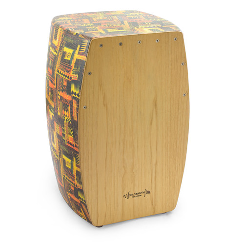 World Rhythm Cajon, Full Size Cajon Box Drum with Natural Wood Playing Surface
