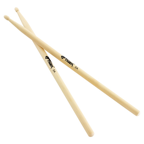 Tiger 5A Maple Drumsticks with Wooden Tips