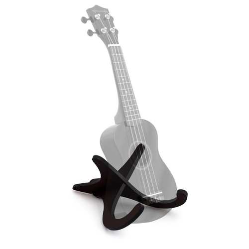 Wooden Ukulele Stand by World Rhythm - Detachable Uke Stand Holder - Black
