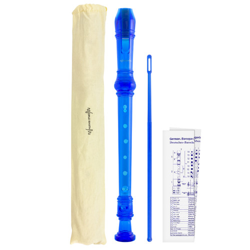 Descant Recorder - Blue School Recorder by World Rhythm