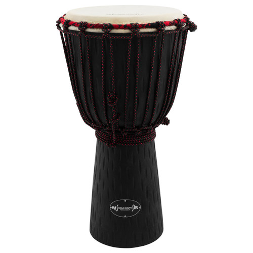 World Rhythm 9 Inch Djembe Drum -Wooden Mahogany African Hand Drum - Black 
