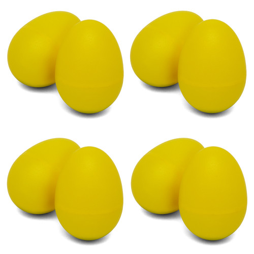 Tiger 4 Pairs of Yellow Plastic Egg Shakers