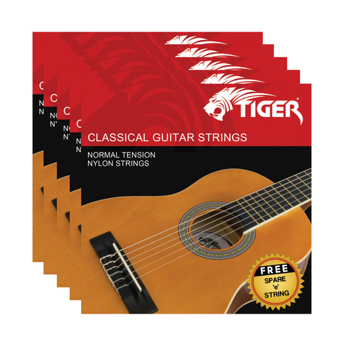 Tiger Pack of 5 Classical Guitar String Sets