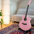 TIGER ACG1-PK-SM Acoustic Steel String Parlour Guitar - Pastel Pink Matte


