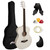  Tiger ACG2-WH Full-size Acoustic Steel-string Guitar Pack for Beginners - White

