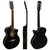 Tiger ACG1-BK Acoustic Guitars with Steel Strings - Small Body 4/4 - Black