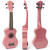 Tiger Soprano Beginners Ukulele with Gig Bag, Felt Pick & Aquila Strings - Pink