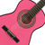 Pink 3/4 Classical Guitar by Mad About - Colourful Guitar with Bag