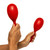 Tiger MAR49-RD Large Plastic Maracas - Red Pair