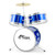 Tiger Junior Kids Drum Kit, 3 Piece Beginners Childrens Drum Set - Blue