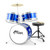 Tiger Junior Kids Drum Kit, 3 Piece Beginners Drum Set with Stool - Blue