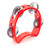 Tiger Mini Kids Half Moon Tambourine - Childrens Tambourine with Jingles - Red