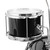 Tiger Junior Kids Drum Kit, 3 Piece Beginners Drum Set with Stool - Black