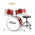Tiger Junior Kids Drum Kit, 3 Piece Beginners Drum Set with Stool - Red