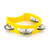 Tiger Mini Kids Half Moon Tambourine, Childrens Tambourine with Jingles - Yellow