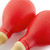 Tiger Plastic Maracas with Wooden Handles (Large) - Red