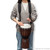 World Rhythm adjustable djembe drum harness supporting a full-size djembe, allowing hands-free playing while distributing weight evenly across the shoulders and back.