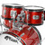 Tiger 5 Piece Junior Drum Kits - Drum Sets for Kids With 6 Months Free Lessons - Red