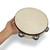 Tiger Double Row Wood Tambourine 10" - Black Band
