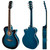 3/4 Acoustic Guitar by World Rhythm - Small Body Guitar for Beginners - Blue