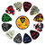 Celluloid Guitar Pick Tin & Plectrums by World Rhythm - 12 Mix Gauge .46 .71 .81