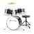 Kids Drum Kit by World Rhythm - 3 Piece Junior Drum Set in Black