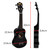 Mad About Black 21-inch soprano ukulele dimensions showing a compact beginner-friendly size. Ideal for children, students, classrooms, travel and learning to play.