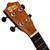 Mad About Dark Wood soprano ukulele headstock featuring four geared tuning pegs, durable nut and smooth fingerboard. Beginner-friendly ukulele designed for stable tuning and comfortable playing.