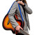 Tiger Guitar Strap with Pick Holders & Picks - Blue