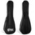 Mad About soprano ukulele gig bag with adjustable shoulder strap and carry handle. Lightweight black protective ukulele case designed for safe storage, transport and protection of 21-inch soprano ukuleles.