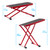 Tiger GST35 Guitar Footstool, Height Adjustable Folding Footrest - Red