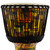 World Rhythm 11 Inch Rope Tuned Djembe Drum - Orange African Synthetic Hand Drum