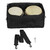 World Rhythm 6" & 7" Beginners Oak Bongo Drums - Matte Black Bongos with Bag