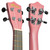 Tiger Soprano Ukulele Beginners Pack - Tuner, Strap, Bag, Pick, Strings - Pink