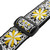 World Rhythm Guitar Strap Floral Yellow Embroidered Strap Inc Pick Holder, Picks