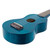 Tiger Soprano Ukulele in Teal with Uke Stickers, Felt Pick, Aquila Strings & Bag