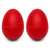 Tiger Egg Shakers, Plastic Percussion Maracas Musical Shakers - Red, Pack of Two