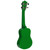 Rear view of the Mad About Natural Wood soprano ukulele showcasing the rear body, lightweight construction, comfortable neck profile and geared tuning machines.
