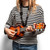 Tiger Soprano Beginner Ukulele with Gig Bag, Felt Pick Aquila Strings - Sunburst