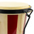 World Rhythm Oak Bongos, 6" & 7" Heads in Natural and Red Stripe Bongo Drums