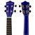 Soprano Ukulele by World Rhythm - Soprano Uke and Gig Bag with Blue Finish
