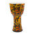 World Rhythm 8" Pretuned Synthetic Djembe Hand Drum - Orange Festival Drum
