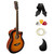 Tiger Sunburst Electro Acoustic Guitar for Beginners with 6 Months FREE Lessons