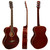 Tiger Red Acoustic Guitar for Beginners with 6 Months FREE Lessons