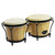 World Rhythm 6" & 7" Beginners Oak Bongo Drums - Natural Finish Bongos with Bag